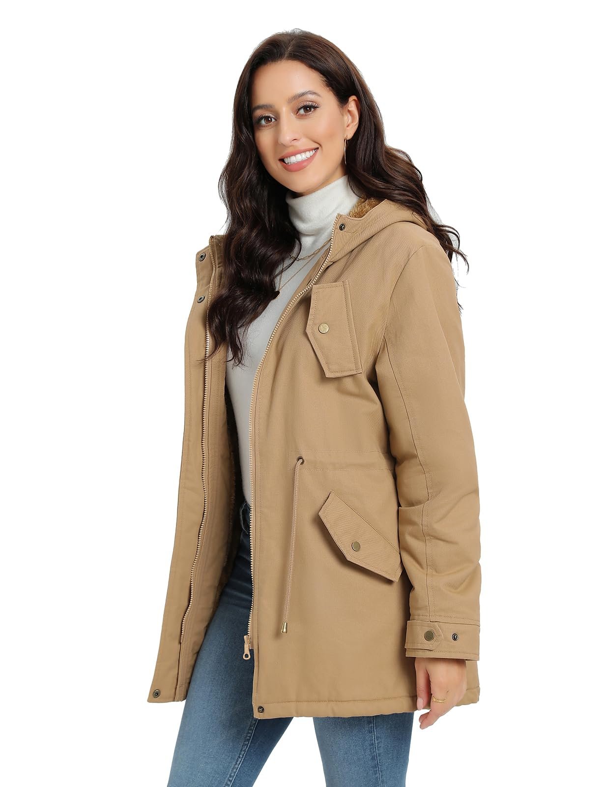 Зимова куртка Vancavoo Жіноча зимова тепла парка з підкладкою, фото №9 Зимова куртка Vancavoo Жіноча зимова тепла парка з підкладкою, фото №9