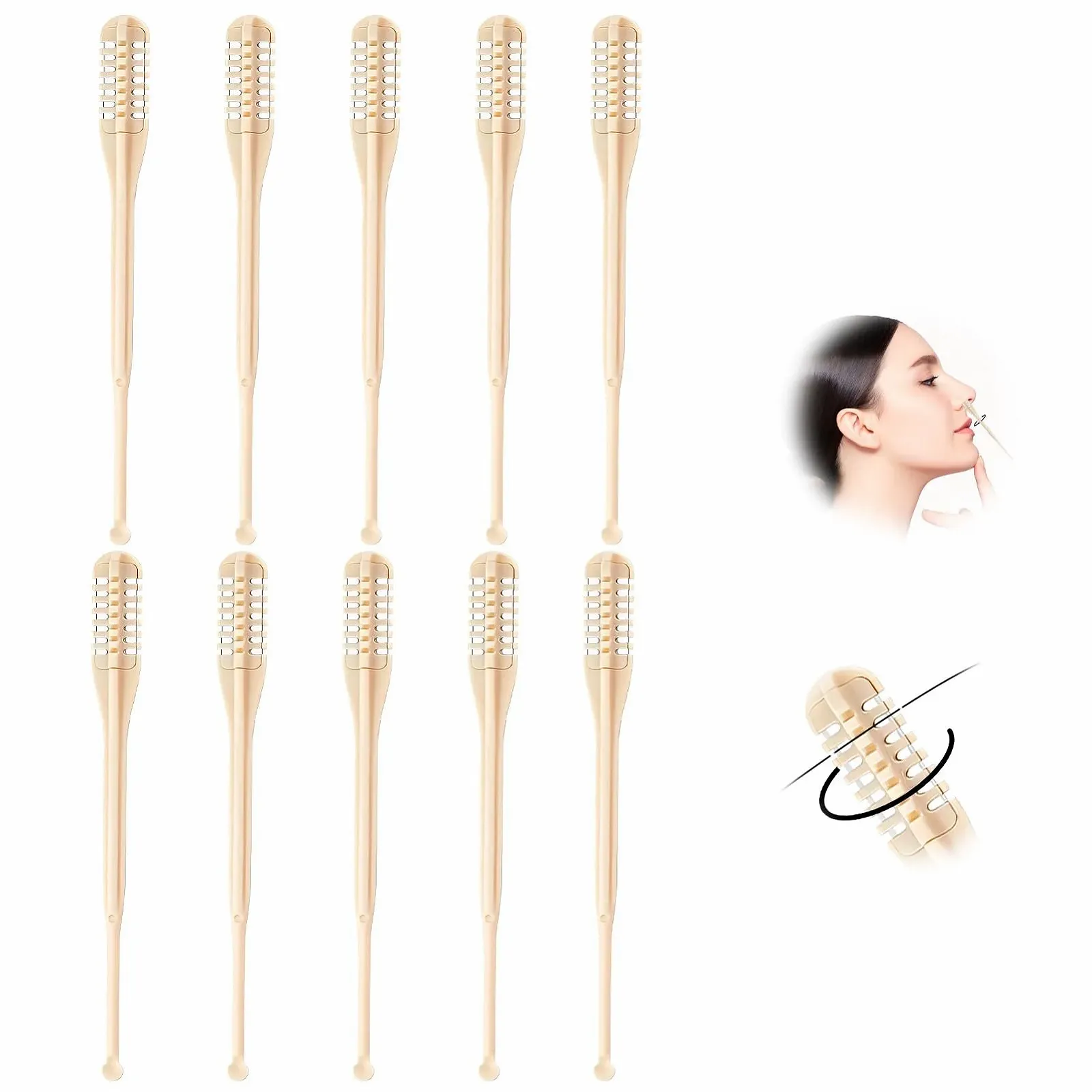 Тример Miioto для носа Подвійний 2-в-1 з вушним стрижнем без живлення 10 шт., фото №1