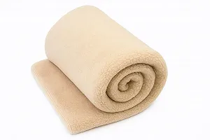 Одеяло из мериносовой шерсти Бежевый 200 x 200 см - Фото 1