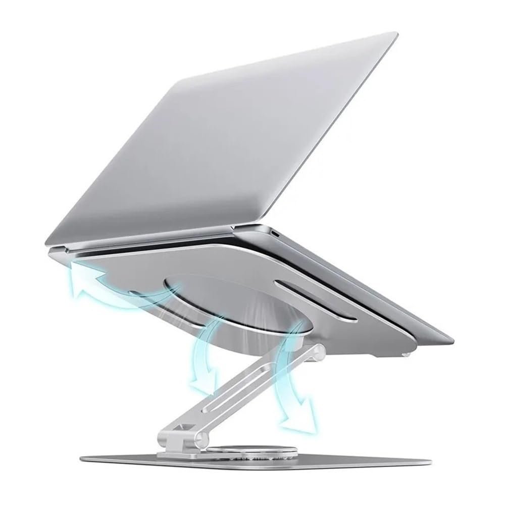 Подставка для ноутбука, складная, из алюминиевого сплава, вращающийся на 360° кронштейн, фото №6