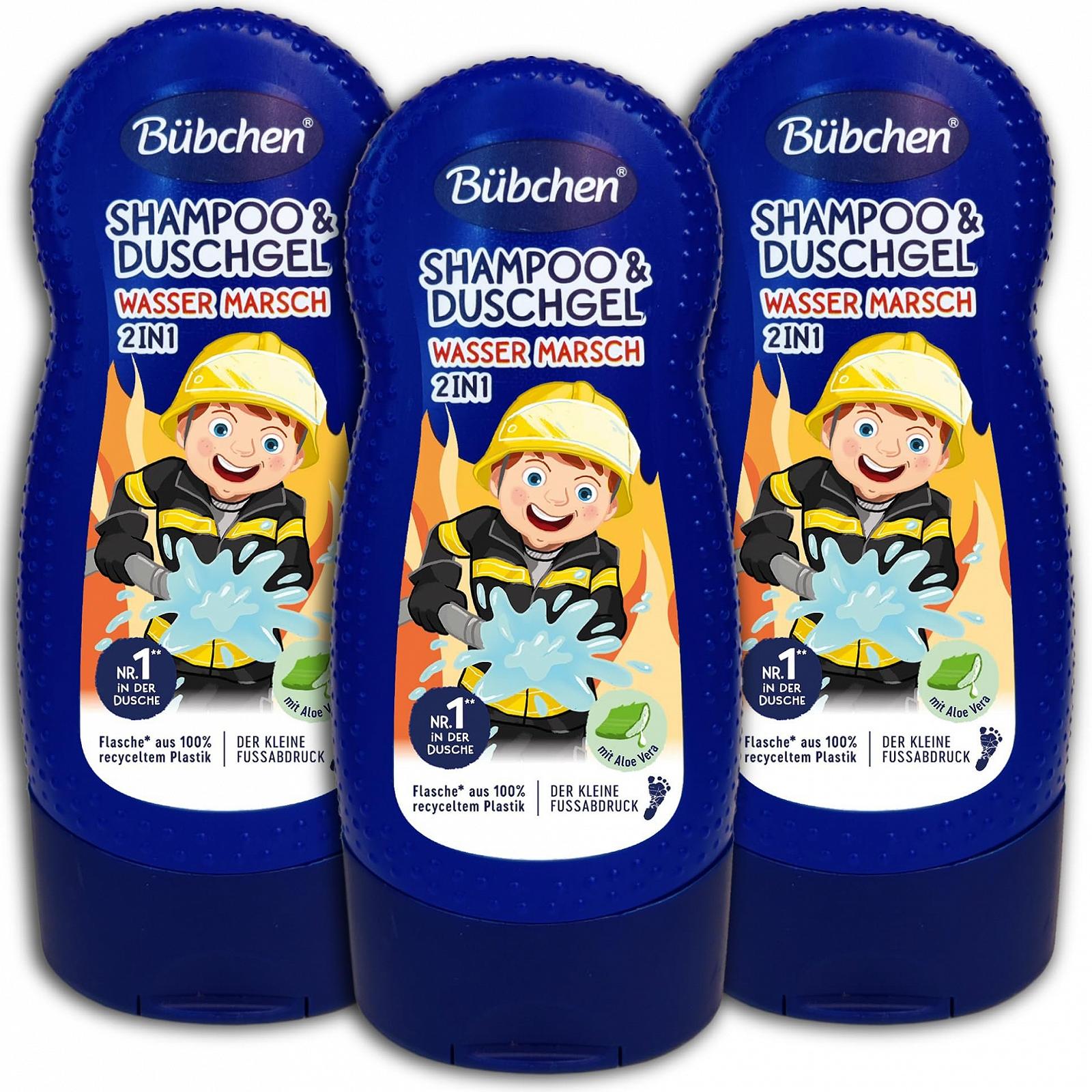 Шампунь и гель для душа 2-в-1 Bübchen Water March 3 x 230 мл, фото №1