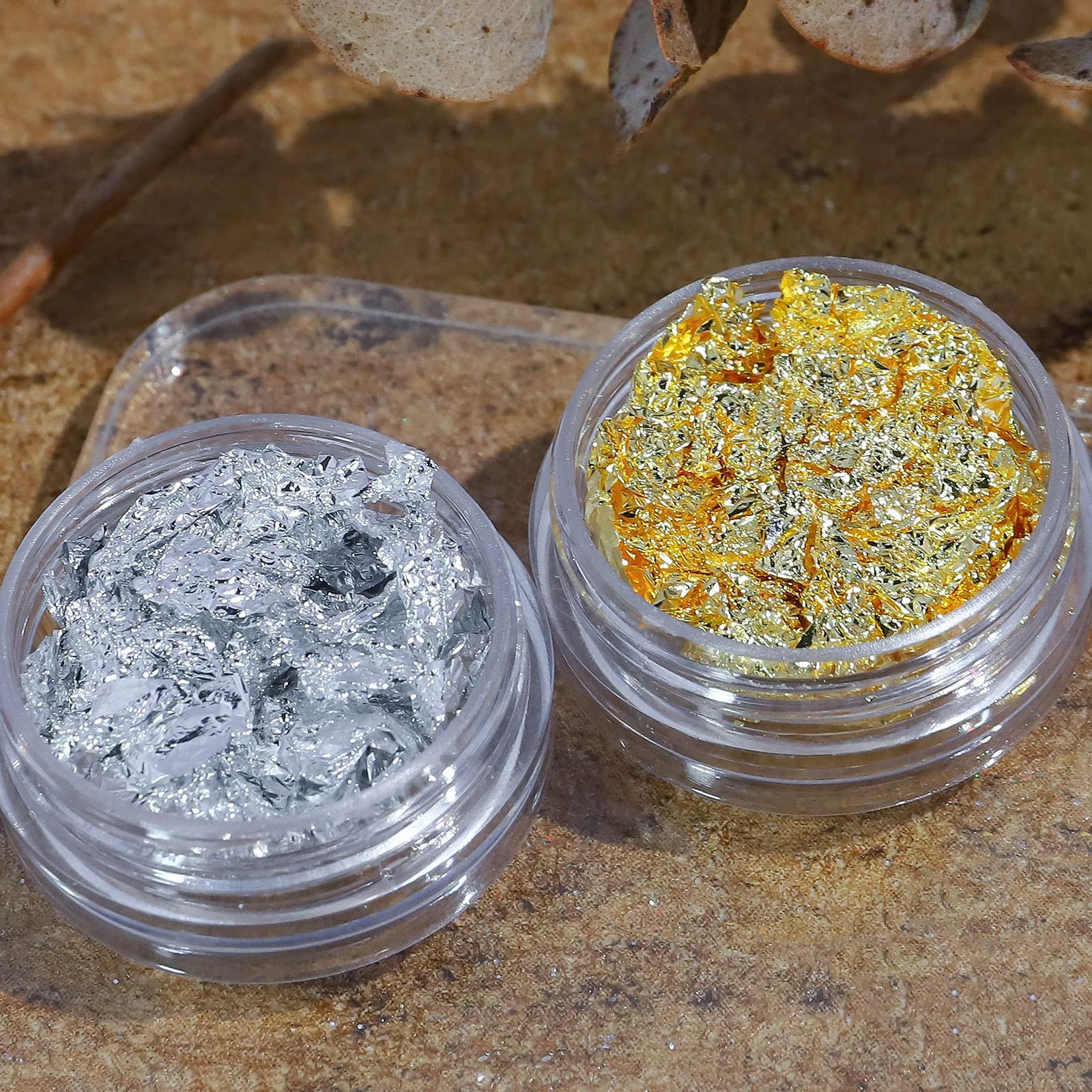 Блискітки Goldsplitter Хлоп’я Металеві срібні прикраси для манікюру, фото №6