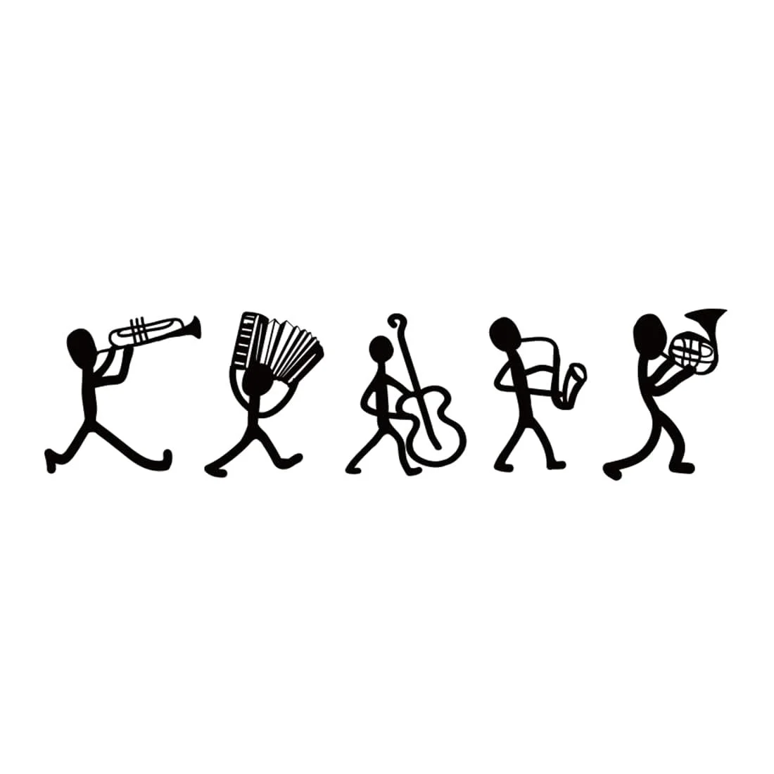 Наклейка на стіну Black Stripe Pattern Чорний смугастий візерунок Чорний, фото №1