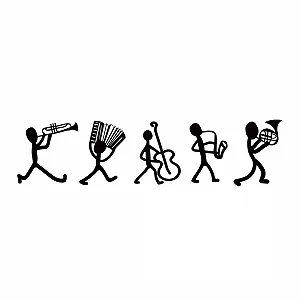 Наклейка на стіну Black Stripe Pattern Чорний смугастий візерунок Чорний - Фото 1