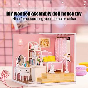 Ляльковий будиночок lyrlody Miniatures Kit з меблями та LED підсвіткою Happy Nest synthetic.ua - Фото 1