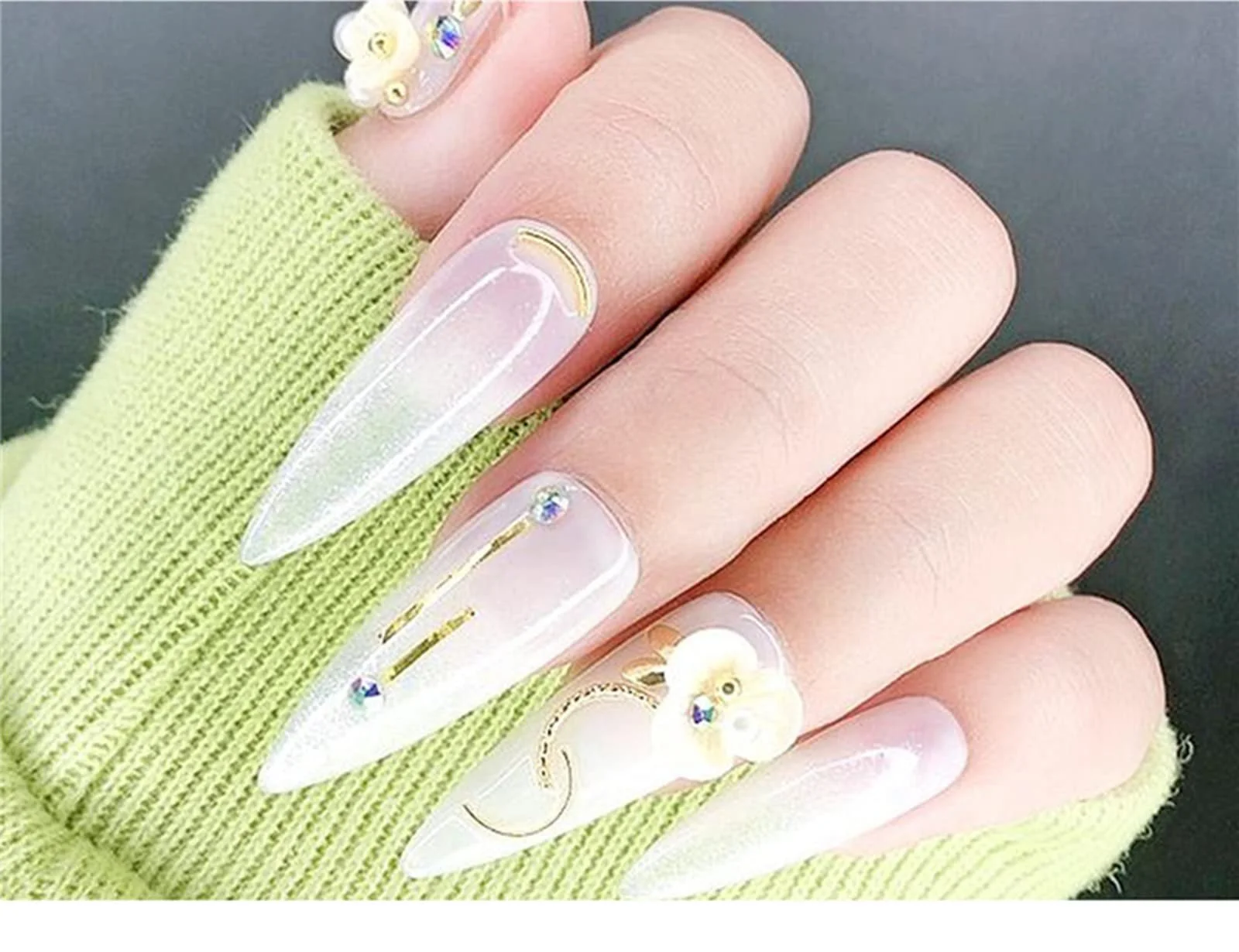 Квіти 3D Стрази Шпильки Намистини-самоцвіти 8 коробок, фото №7