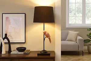 Настольная лампа Riess Ambiente Wildlife Design 75 см Круглая Скульптура попугая Черный Терракотовый synthetic.ua - Фото 1