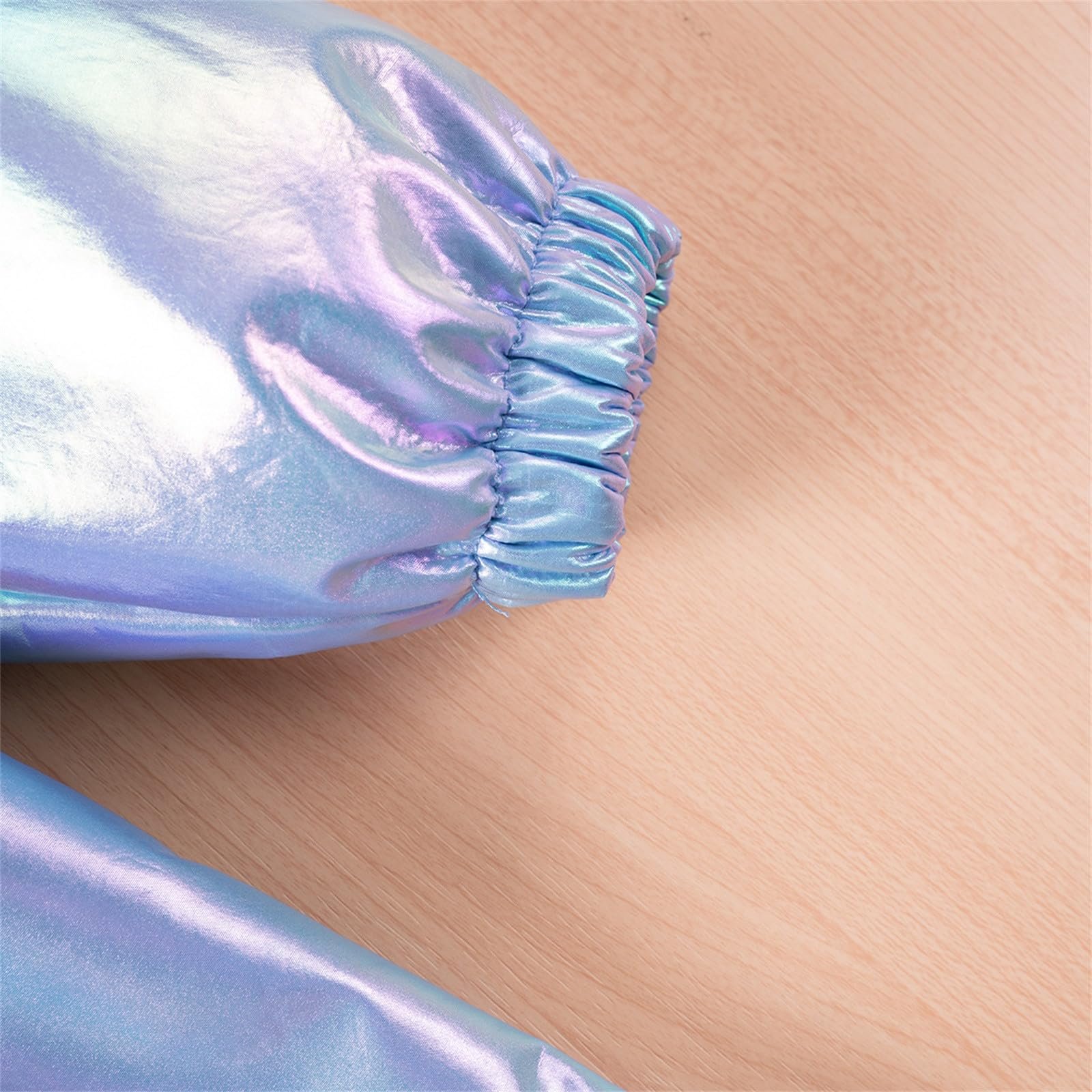 Детское пальто с капюшоном, длинными рукавами, эластичной талией, утепленная теплая куртка Laser Illusion для девочки (1-8 лет), фото №6 Детское пальто с капюшоном, длинными рукавами, эластичной талией, утепленная теплая куртка Laser Illusion для девочки (1-8 лет), фото №6