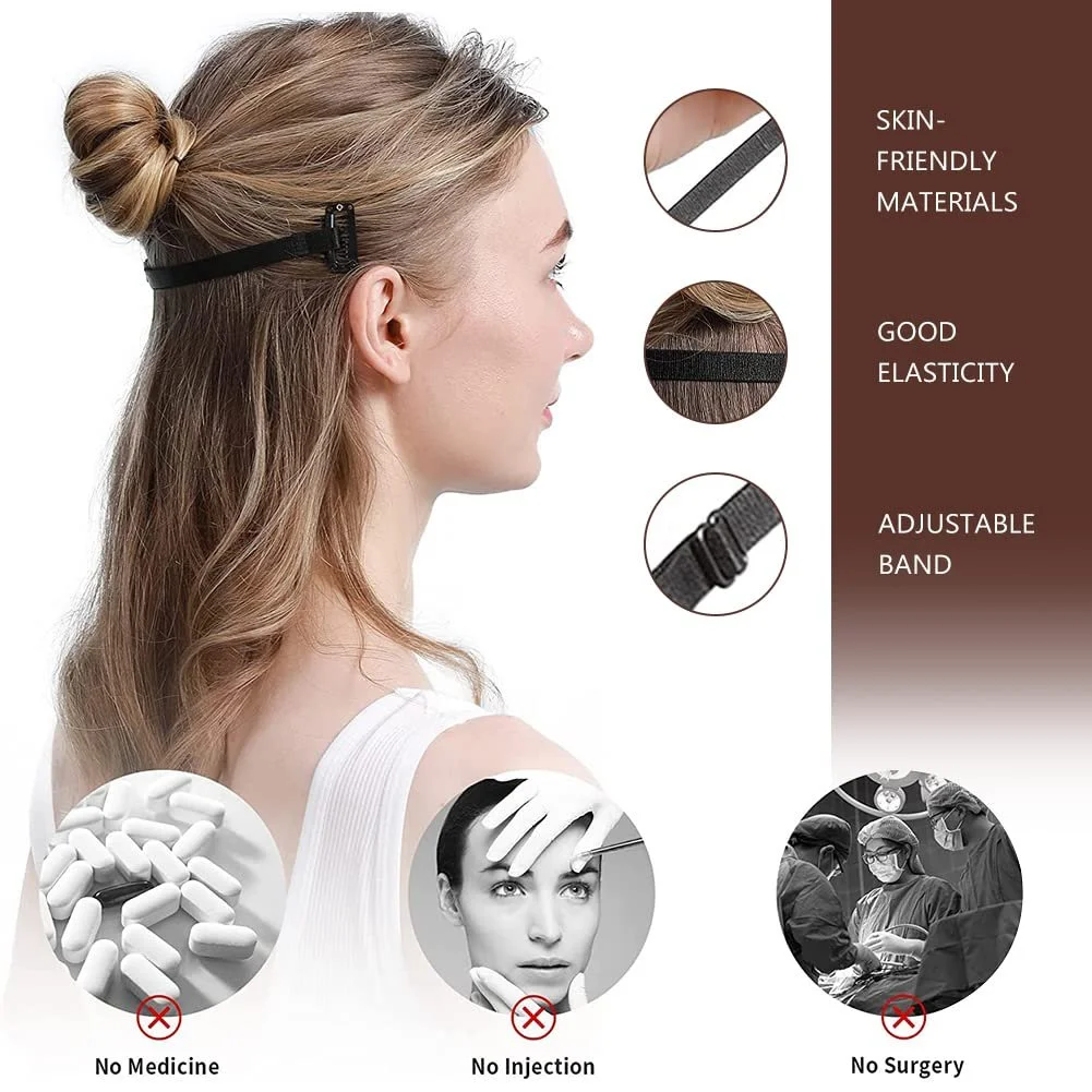 Стрічки для підтяжки обличчя, Чорний, 2 шт, фото №4 Стрічки для підтяжки обличчя, Чорний, 2 шт, фото №4