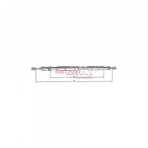 Трос стоянкового гальма METZGER 10.6026 задній правий - Фото 1