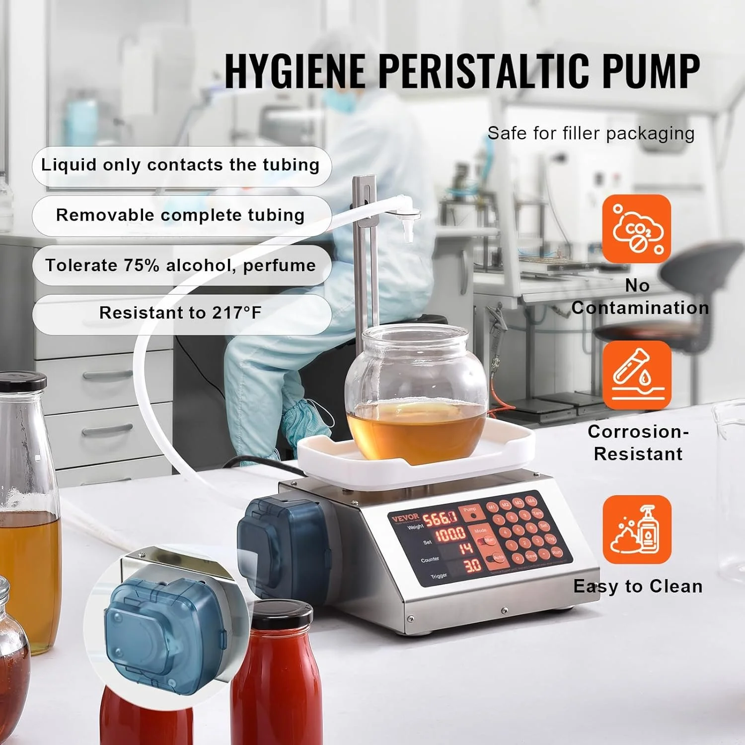 Дозатор для розливу рідин Vevor SY-1200-V2 Silver, фото №4