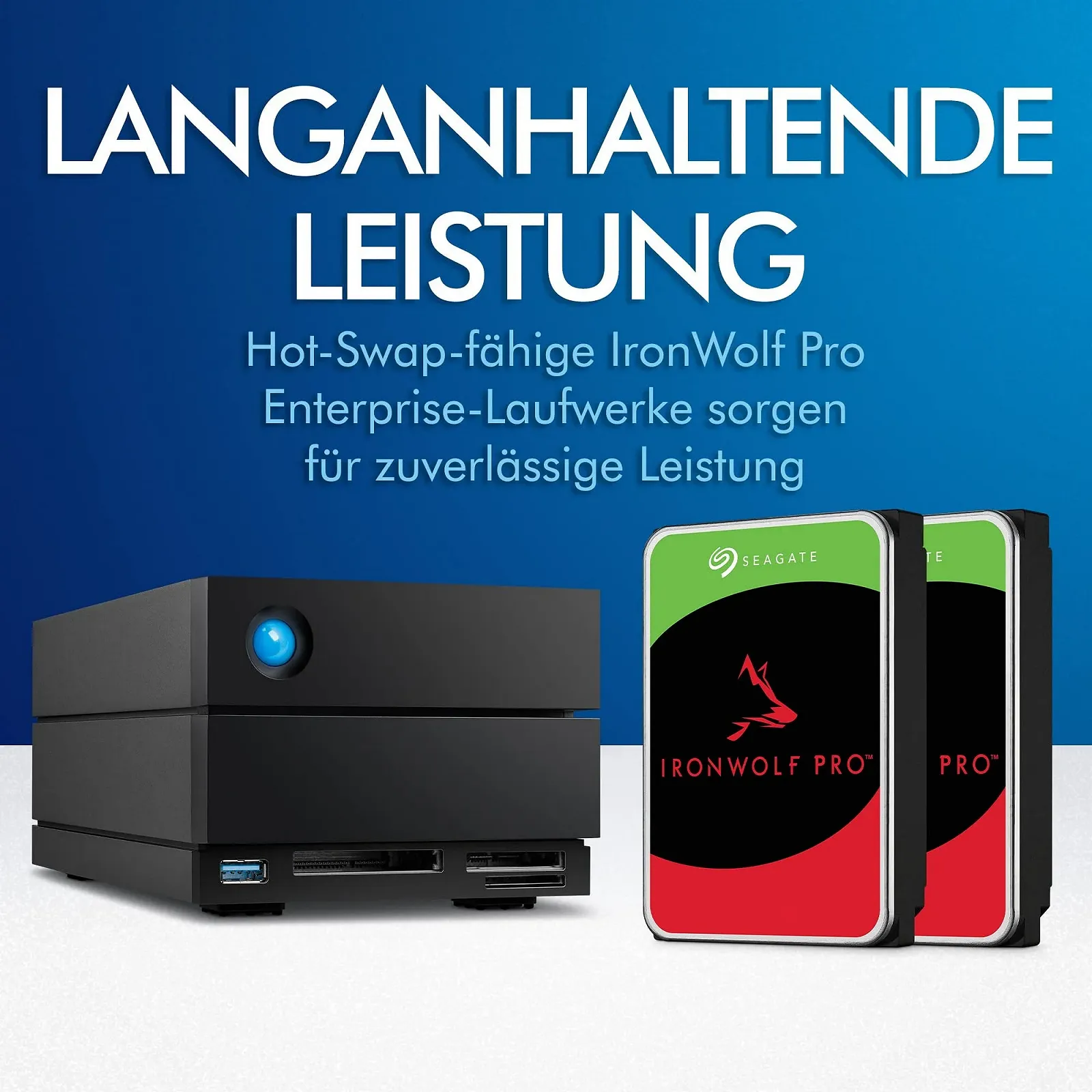 Зовнішній жорсткий диск LaCie 2big Dock Thunderbolt 3 16TB 3.5 дюйма, фото №5 Зовнішній жорсткий диск LaCie 2big Dock Thunderbolt 3 16TB 3.5 дюйма, фото №5