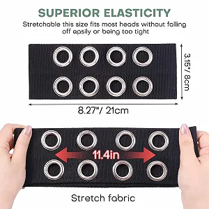 Повязка на голову Женская Эластичная с полыми люверсами synthetic.ua - Фото 1