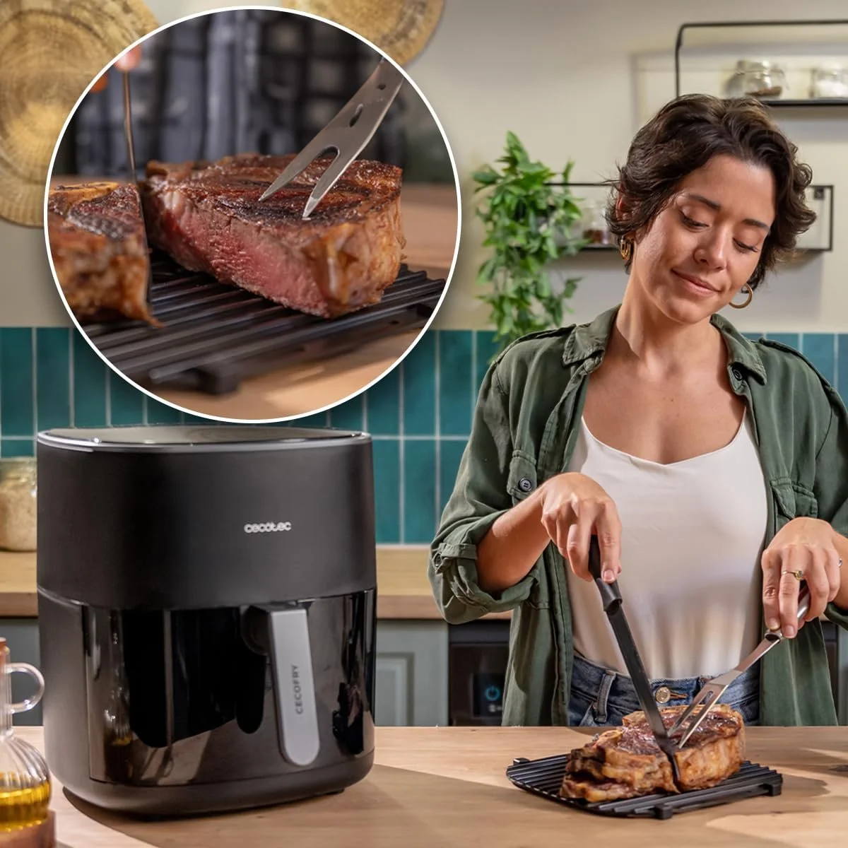 Мультипечь-гриль Cecotec Cecofry&Grill Duoheat 6500 6.5 л 2200 Вт 40-200°C 12 программ, фото №6 Мультипечь-гриль Cecotec Cecofry&Grill Duoheat 6500 6.5 л 2200 Вт 40-200°C 12 программ, фото №6