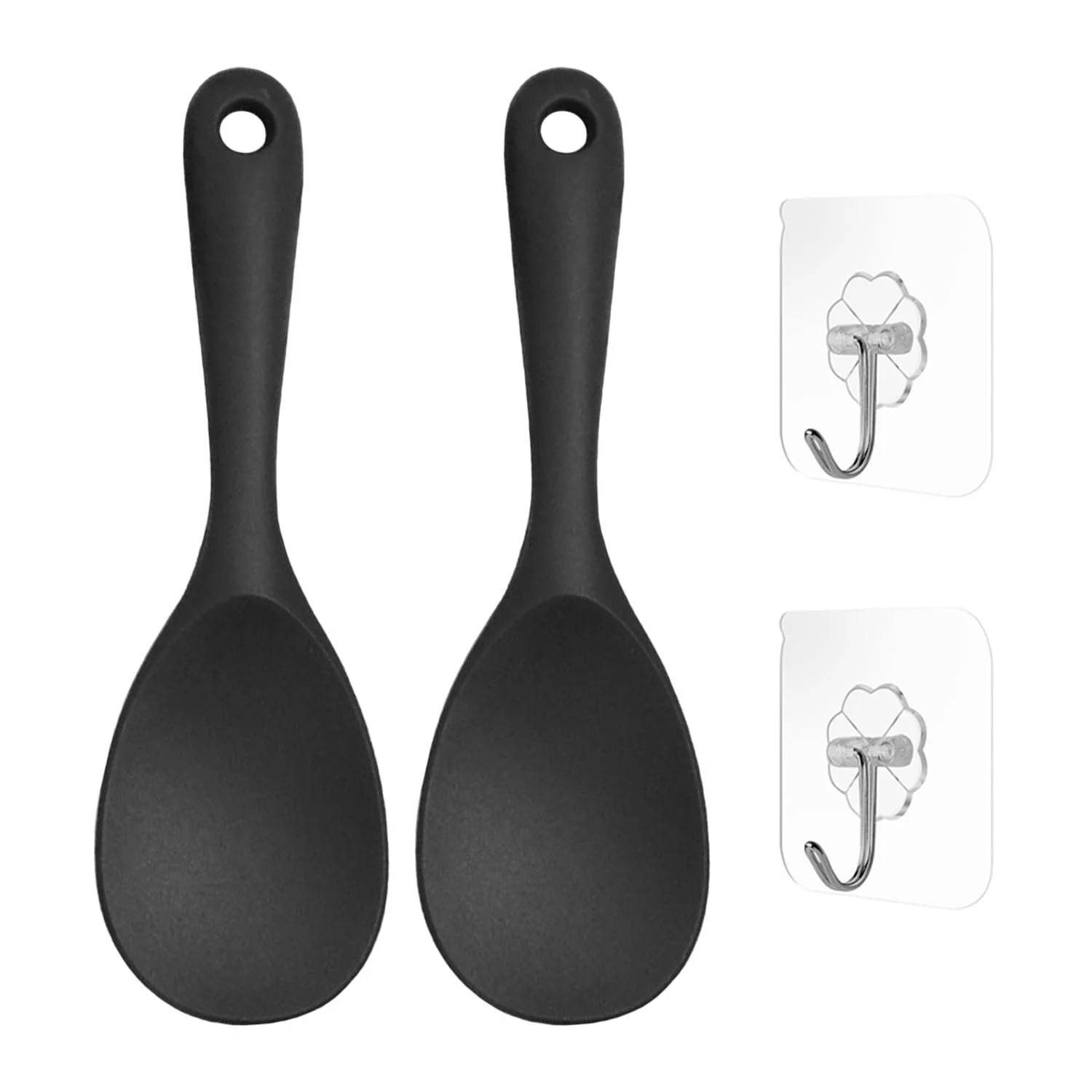 Ложка кухонна силіконова 2 шт, велика, фото №1