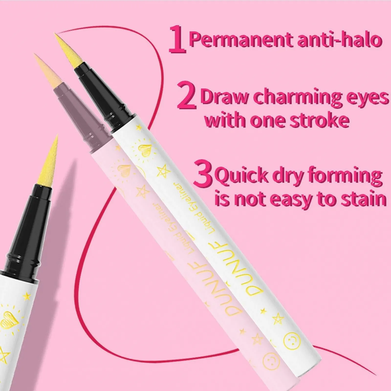 Рідка Підводка для очей, довговічна, водостійка, фото №5 Рідка Підводка для очей, довговічна, водостійка, фото №5