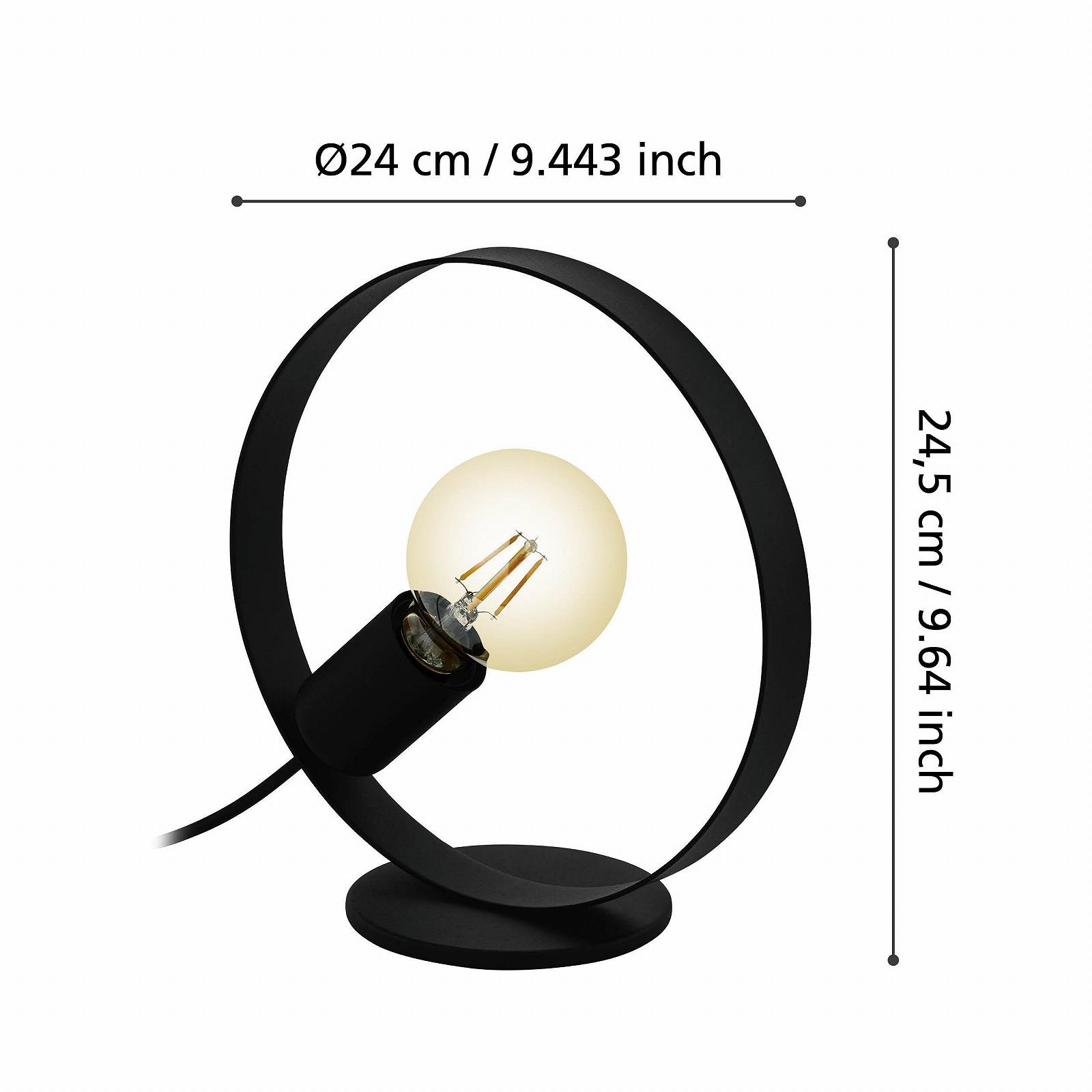 Настільна лампа EGLO Frijolas Industrial Minimalist Metal Black E27, фото №4