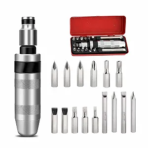 Набір ударних викруток 16 шт. 1/2 дюйма шліцьові Phillips Hex біти - Фото 1