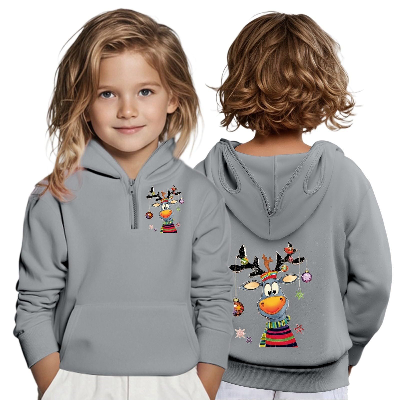 Толстовка для хлопчиків з принтом на блискавці з люверсами Generisch для зимового відпочинку, фото №3