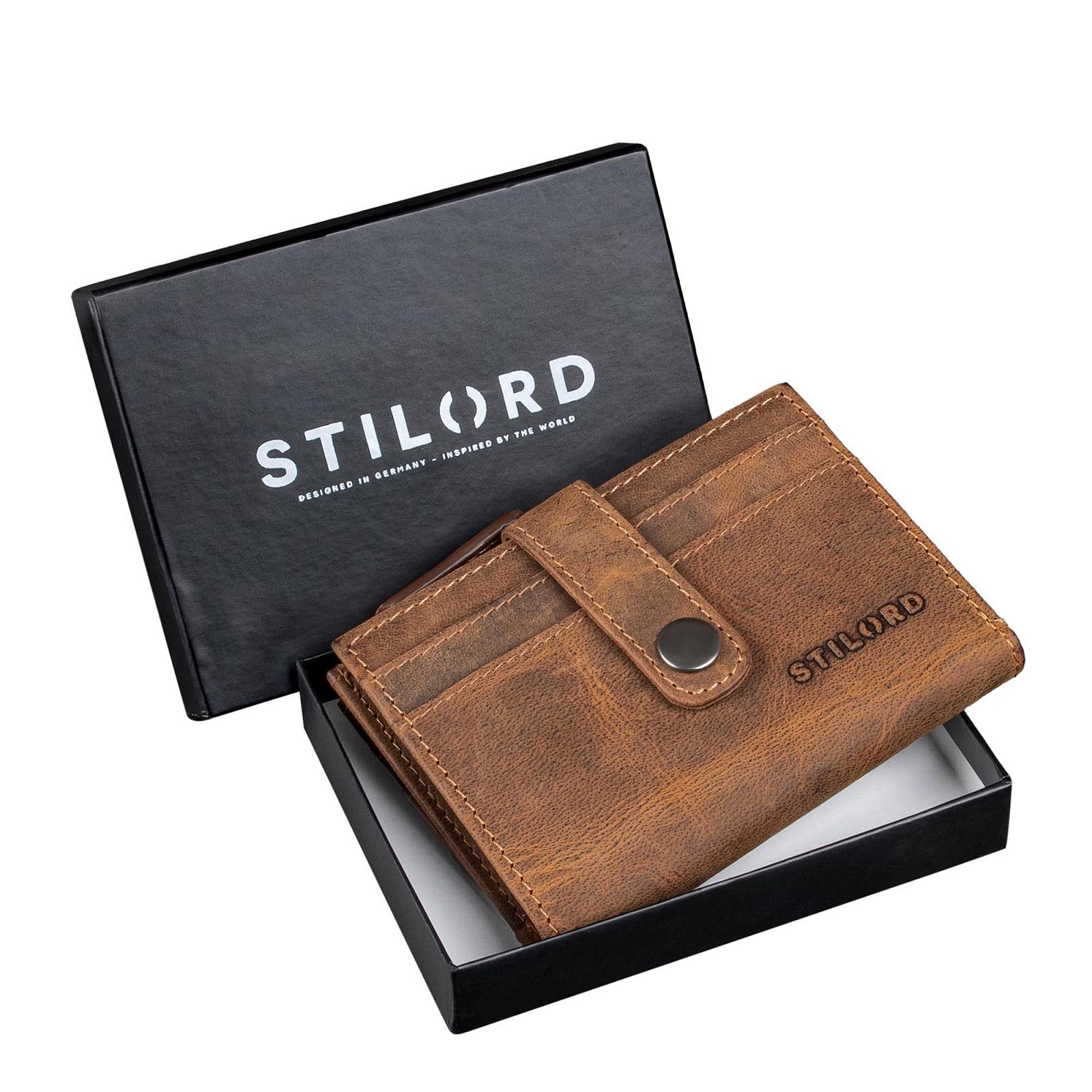 Кошелек STILORD Caro из кожи, маленький, много отделений, 12 карт, отделение для монет, защита RFID, Bergamo, фото №5