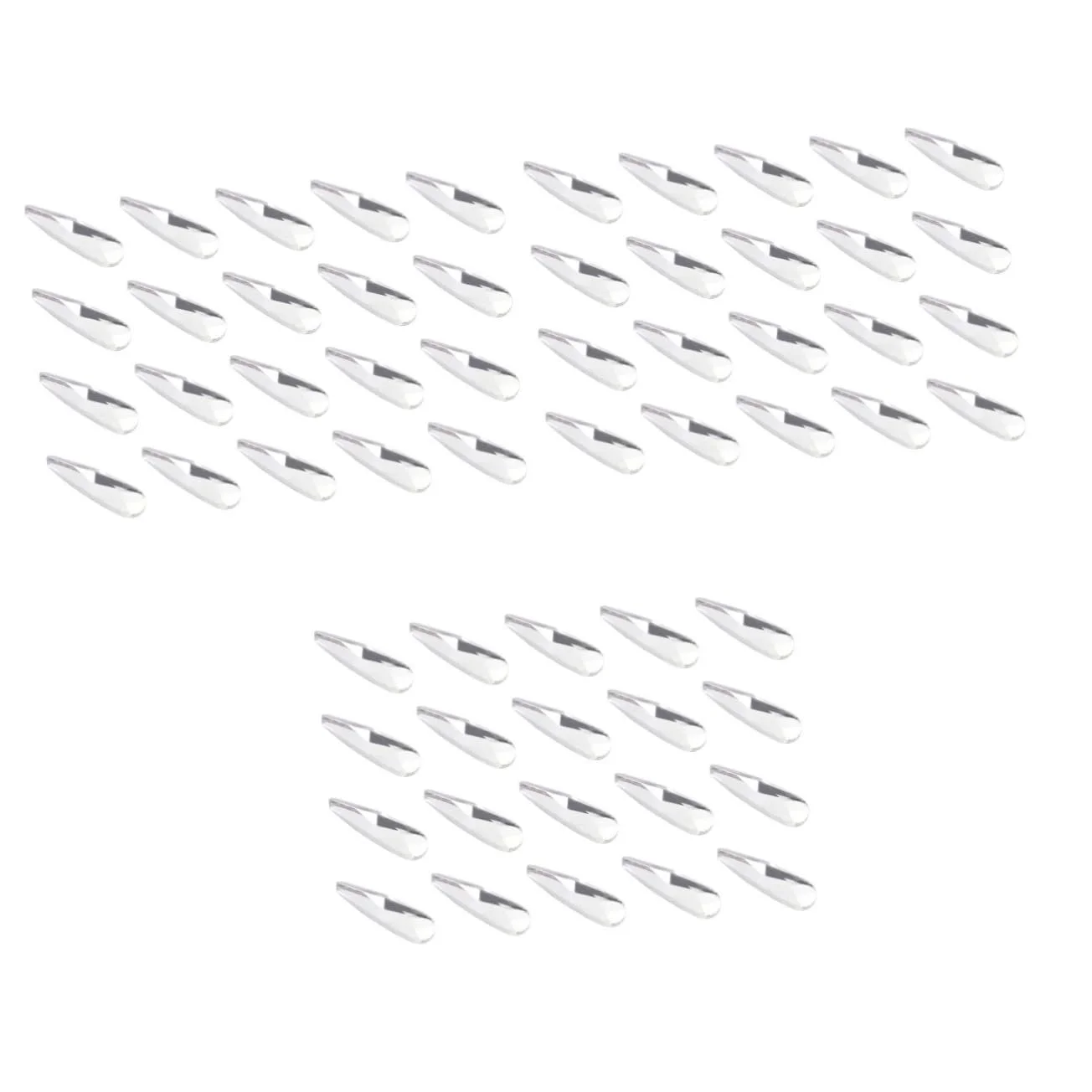 Стрази для нігтів КрапляOOFAN 60 шт. Білий колір, фото №1