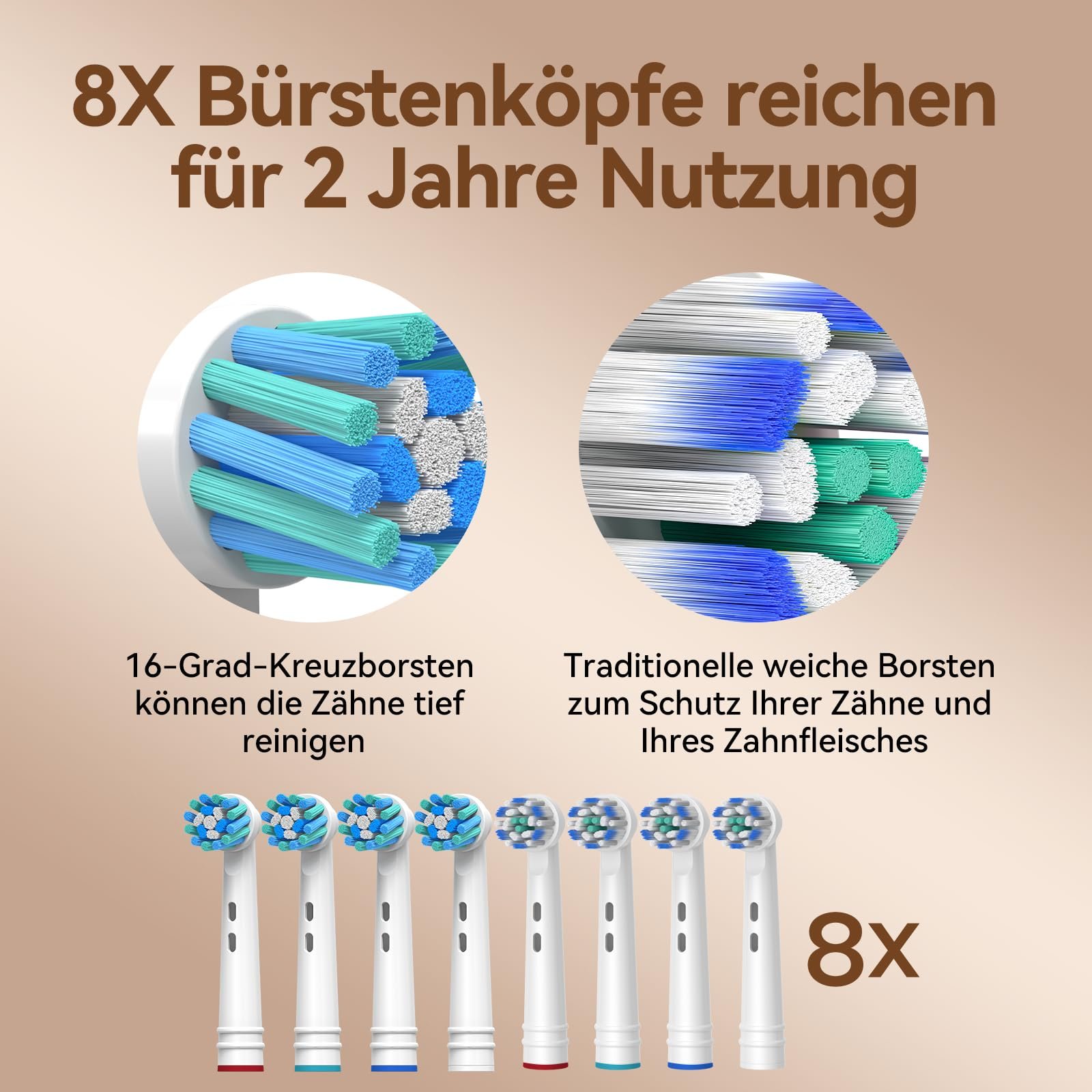 Електрична звукова зубна щітка Seago 5 режимів Чорний, фото №3