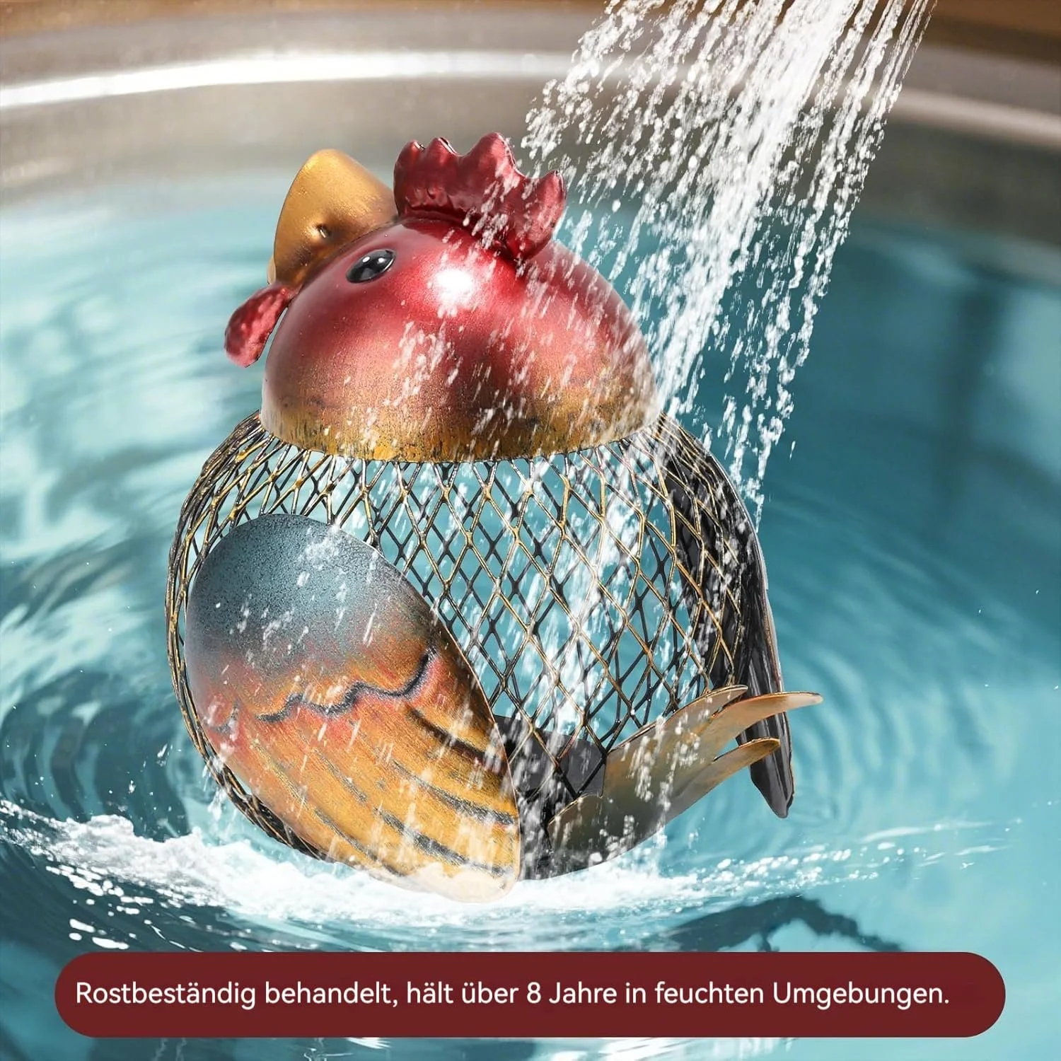 Скарбничка Mloarts Курка 5 дюймів металева вінтажна ручної роботи, фото №5