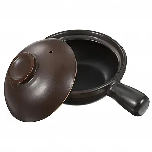 Кастрюля Zerodeko керамическая с крышкой и одной ручкой термостойкая - Фото 1