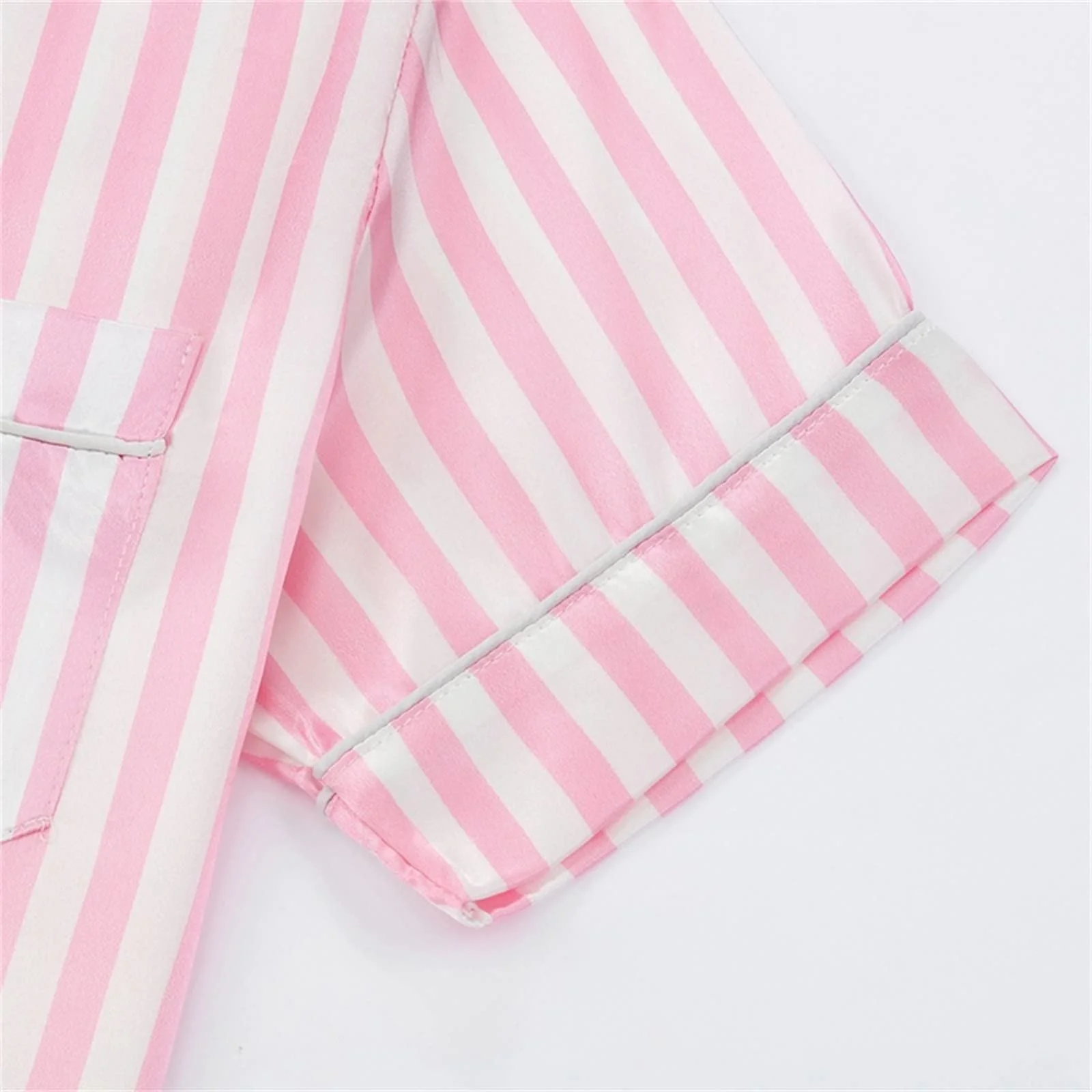 Піжама Шовковий Набір для Дівчат Сорочка на Ґудзиках + Штани Літня, фото №3