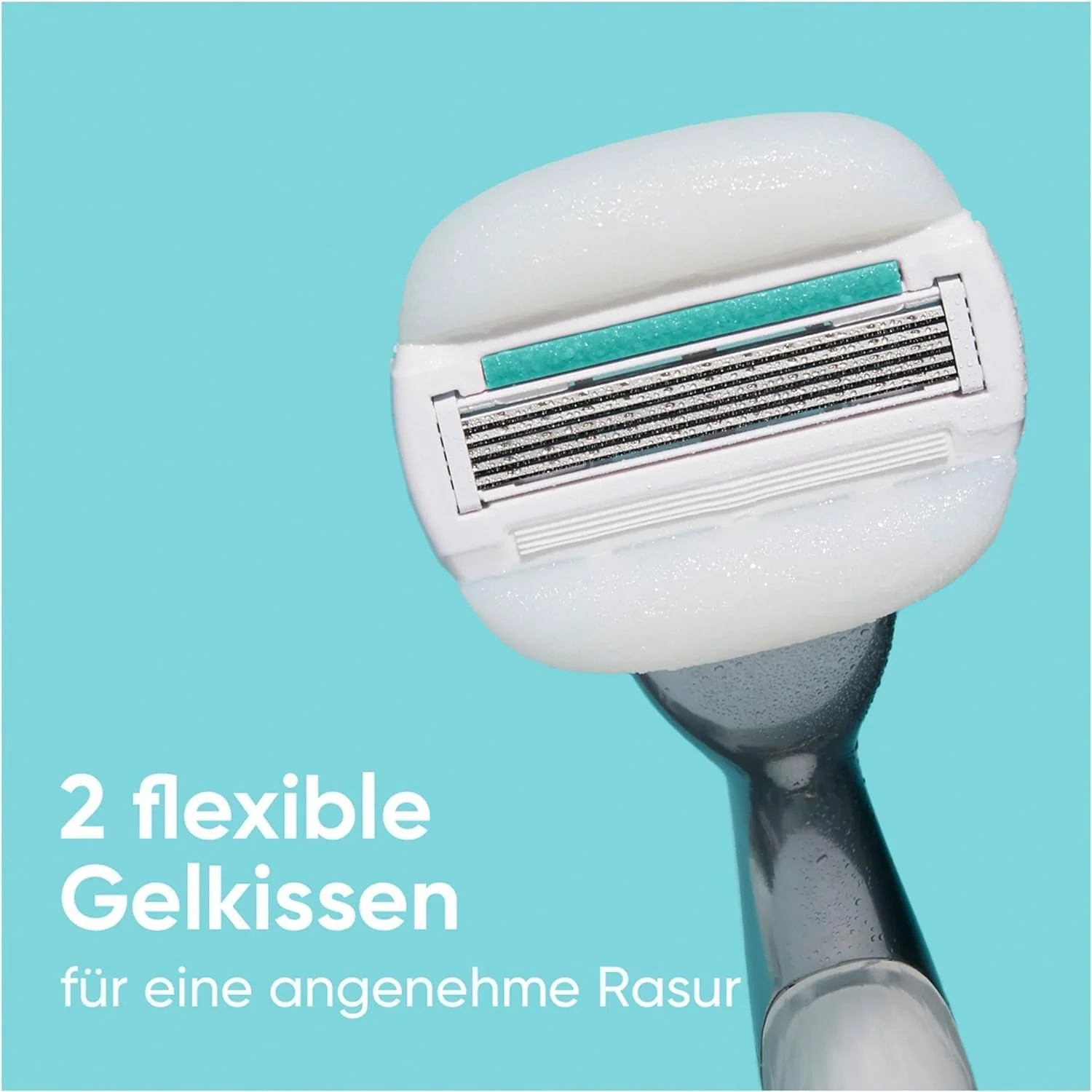 Набор для бритья женский Gillette Venus ComfortGlide 5 Sensitive, станок + 6 лезвий + гель Satin Care (240 мл) + держатель для душа, фото №4