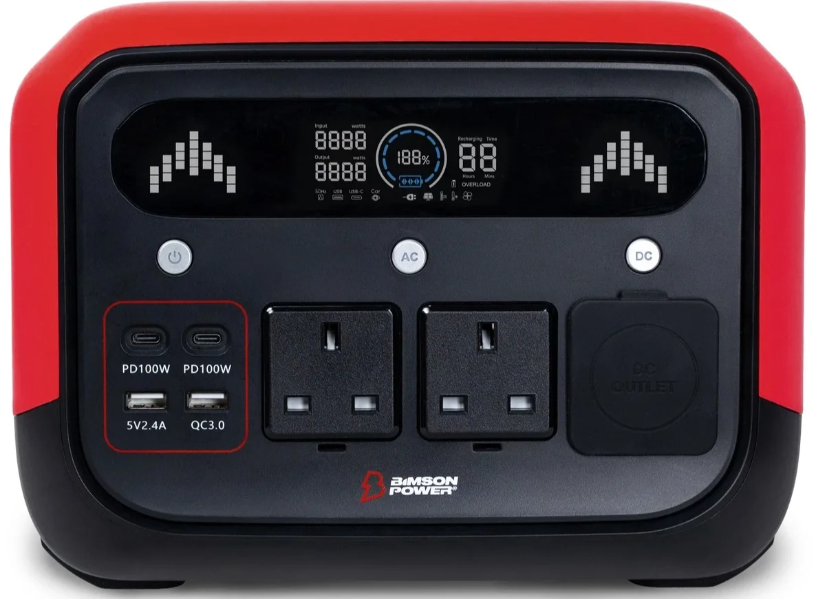 Зарядна станція Bimson Power BP700PPS 1400 Вт / 700 Вт / 512 Вт*год / LiFePO4 / Швидка зарядка 1 година, фото №1