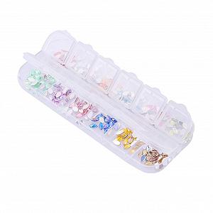 Стразы для ногтей FRCOLOR, разных цветов, блестящие, плоские, с коробкой для хранения, для украшения ногтей и рукоделия - Фото 1