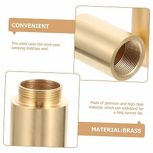 Коробка для зберігання BESPORTBLE, 3 шт, маленький латунний тубус, вуличний контейнер, металевий портативний контейнер для подорожей і виживання synthetic.ua - Фото 1
