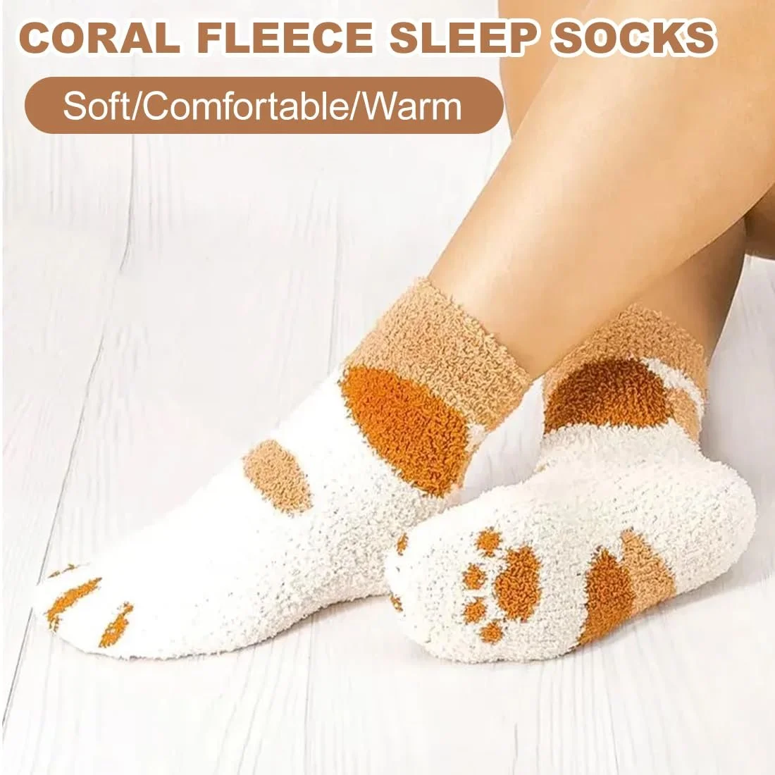 Носки Пушистые 5 пар Кошачьи лапки С рисунком кота Мягкие Теплые Домашние для сна Женские Девичьи, фото №3 Носки Пушистые 5 пар Кошачьи лапки С рисунком кота Мягкие Теплые Домашние для сна Женские Девичьи, фото №3