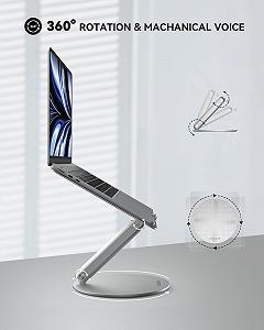 Подставка для ноутбука LULULOOK складная с вращающимся на 360

градусов основанием, регулируемая подставка для ноутбука для стола, алюминиевая подставка для ноутбука для MacBook Pro 2023, MacBook Air, для всех ноутбуков 10-17 дюймов, серебристая synthetic.ua - Фото 1