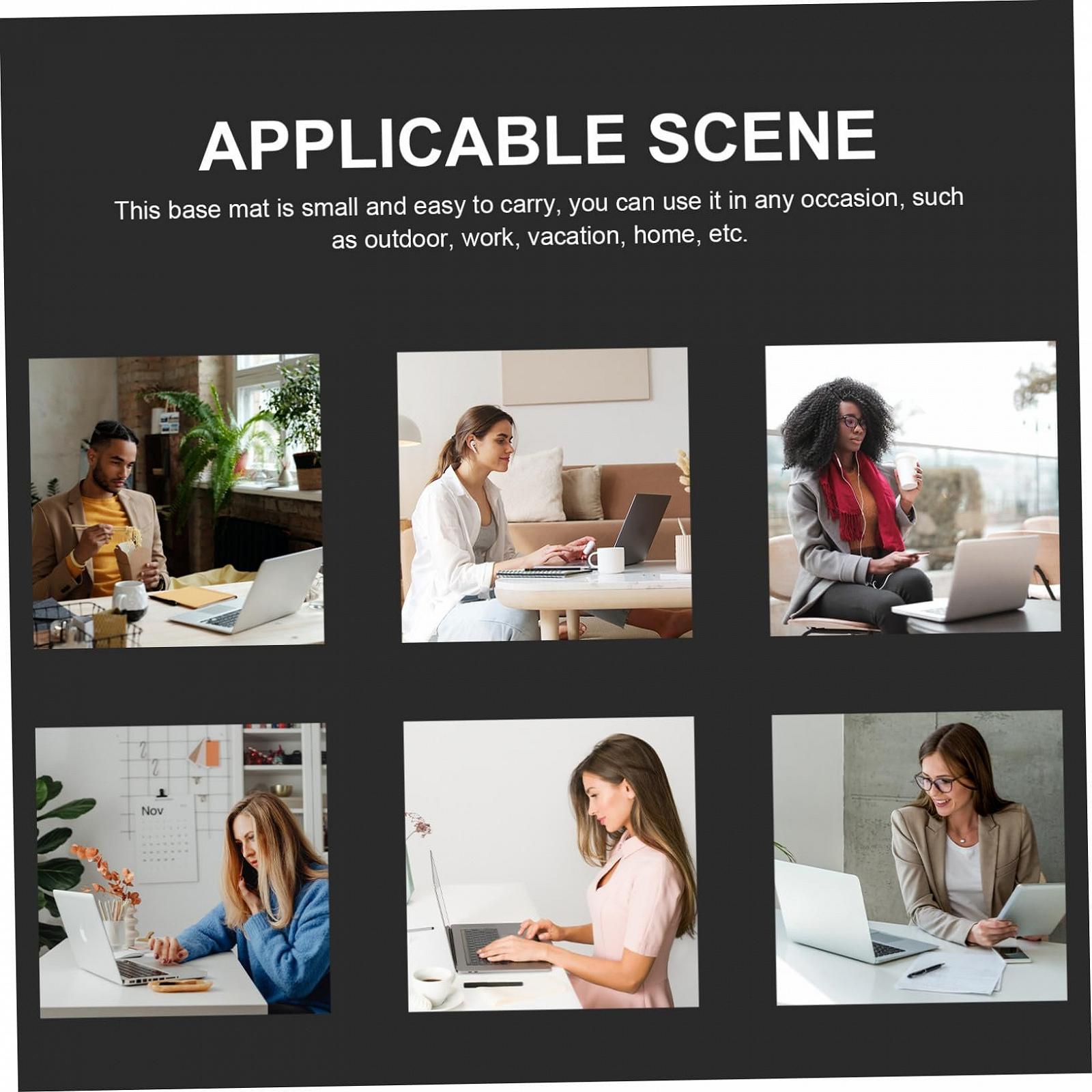 Подставка для ноутбука для дома/офиса, портативная подставка для ноутбука с теплоотводом, нескользящая основа, черная, фото №3