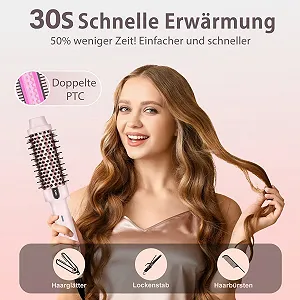 Термощітка Tresses Touch 1.5 дюйма іонна 2 рівні 30с нагрів турмалінова кераміка рожева ціна на synthetic.ua - Фото 1 Термощітка Tresses Touch 1.5 дюйма іонна 2 рівні 30с нагрів турмалінова кераміка рожева synthetic.ua - Фото 1