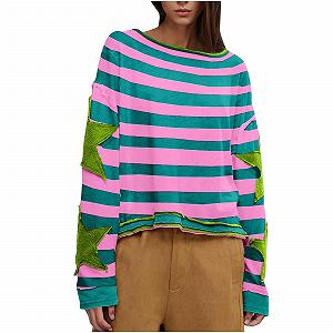 Женские свитшоты свободного кроя, графические свитшоты для женщин, спортивные, винтажные, комфортные, худи, с длинными рукавами, круглый вырез, модная одежда, классные свитшоты, эстетичные - Фото 1