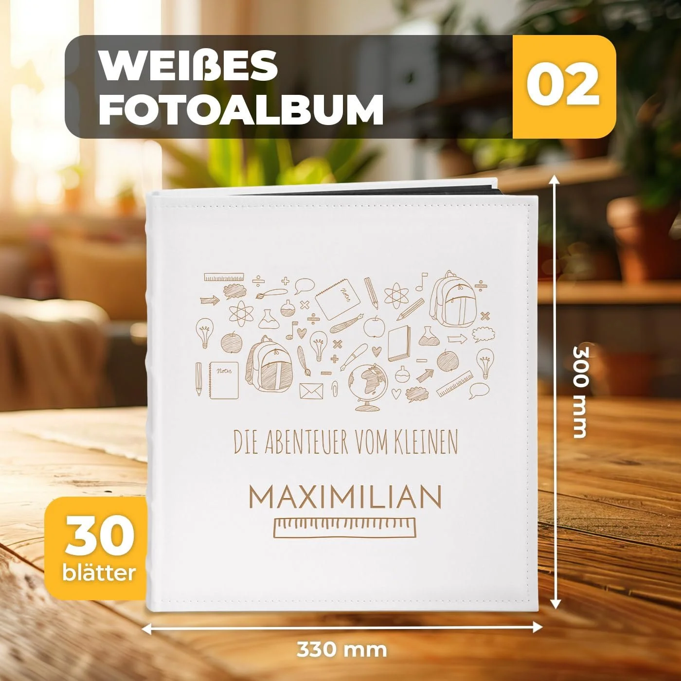 Фотоальбом Murrano Для DIY и гравировки 33 x 30 см Белый, фото №3 Фотоальбом Murrano Для DIY и гравировки 33 x 30 см Белый, фото №3