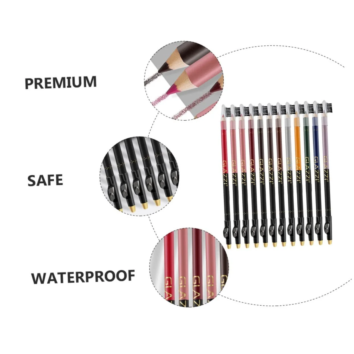 Олівець для очей та губ Amosfun матовий, фото №2 Олівець для очей та губ Amosfun матовий, фото №2