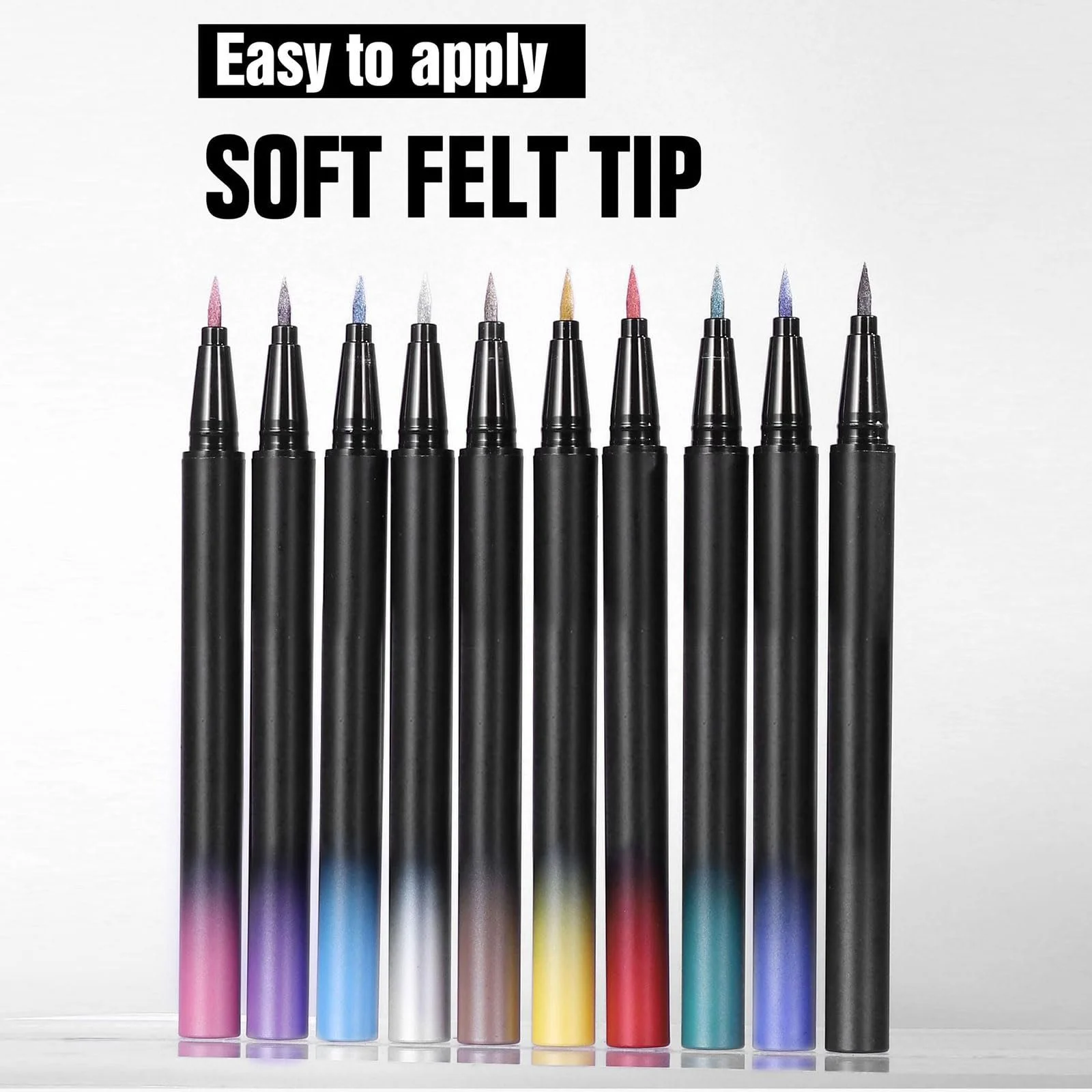 Набір рідких підводок для очей з блискітками водостійка, фото №4