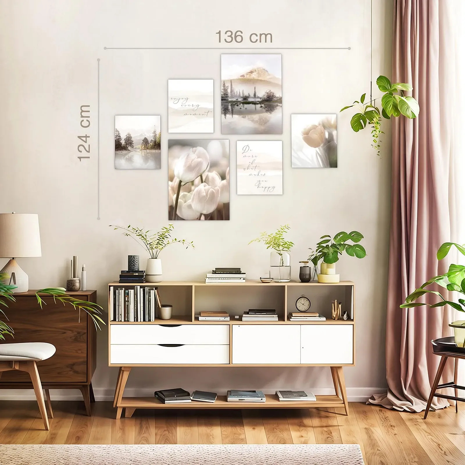 Картини Novart N035867a природа пейзаж 6 шт бежевий, фото №3 Картини Novart N035867a природа пейзаж 6 шт бежевий, фото №3