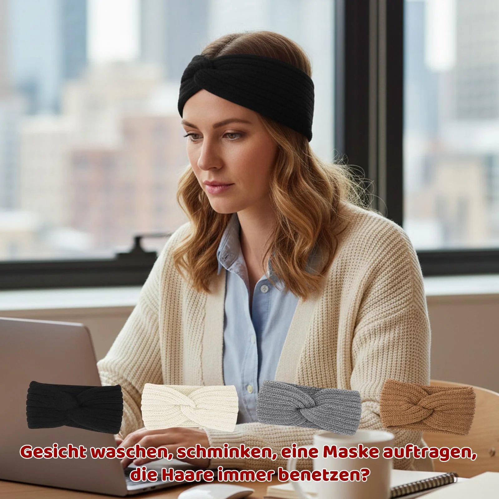 Набір з зимових пов'язок для голови жіночих Осінь-Зима, фото №6 Набір з зимових пов'язок для голови жіночих Осінь-Зима, фото №6