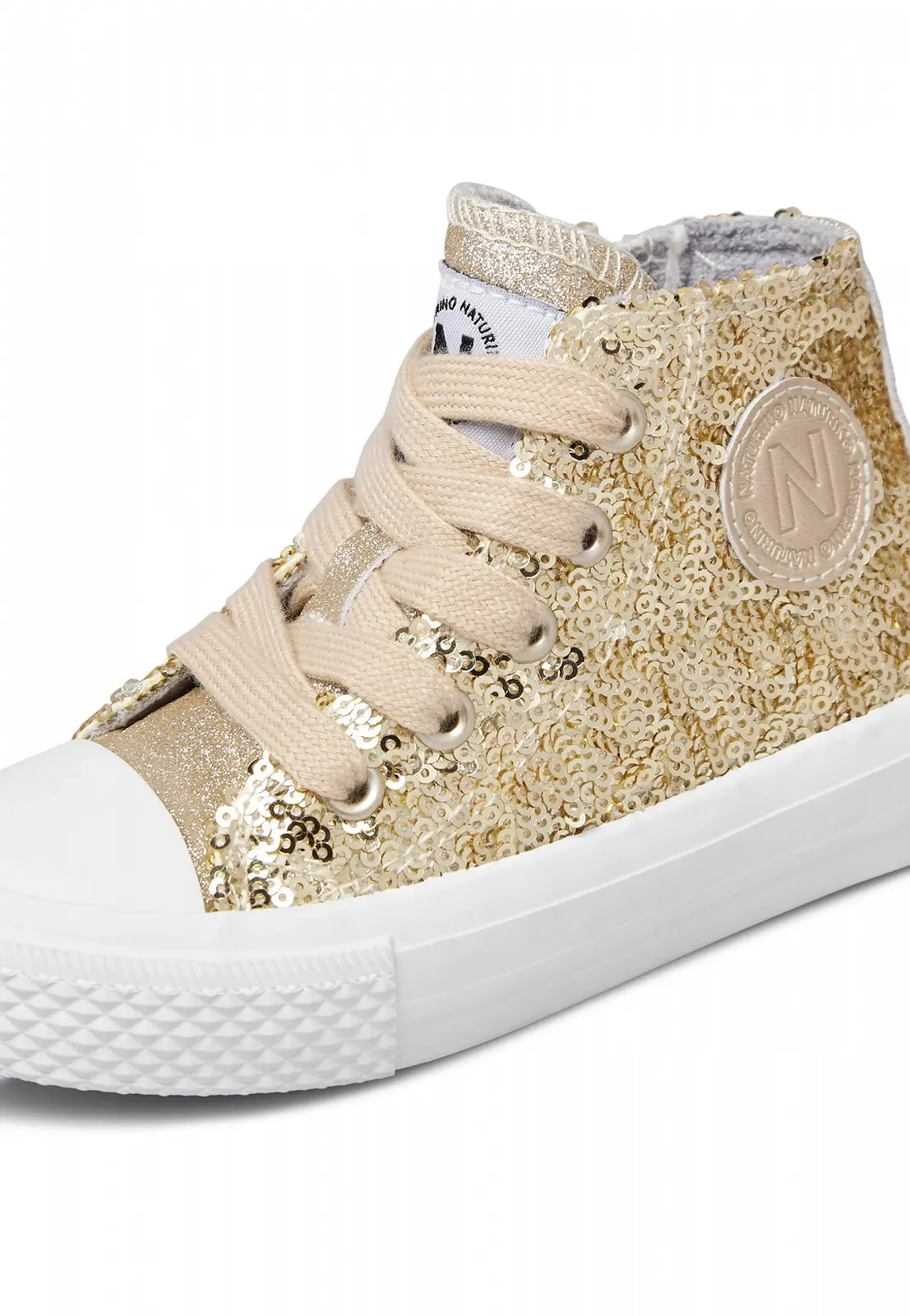 Высокие Кроссовки Naturino Ткань с Блестками, фото №6