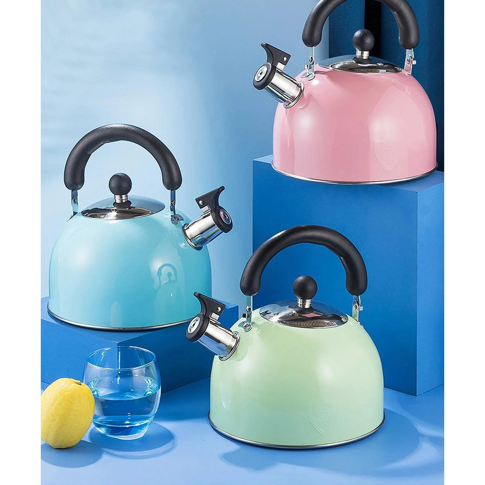 Чайник з нержавіючої сталі Зелений 3.5 л, фото №6 Чайник з нержавіючої сталі Зелений 3.5 л, фото №6