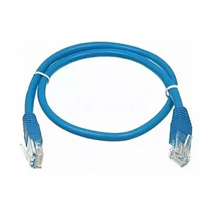 Патч-корд 0.5м, UTP cat.5e, CU 24AWG blue Kingda (KD-PAUT3050BU) - Фото 1