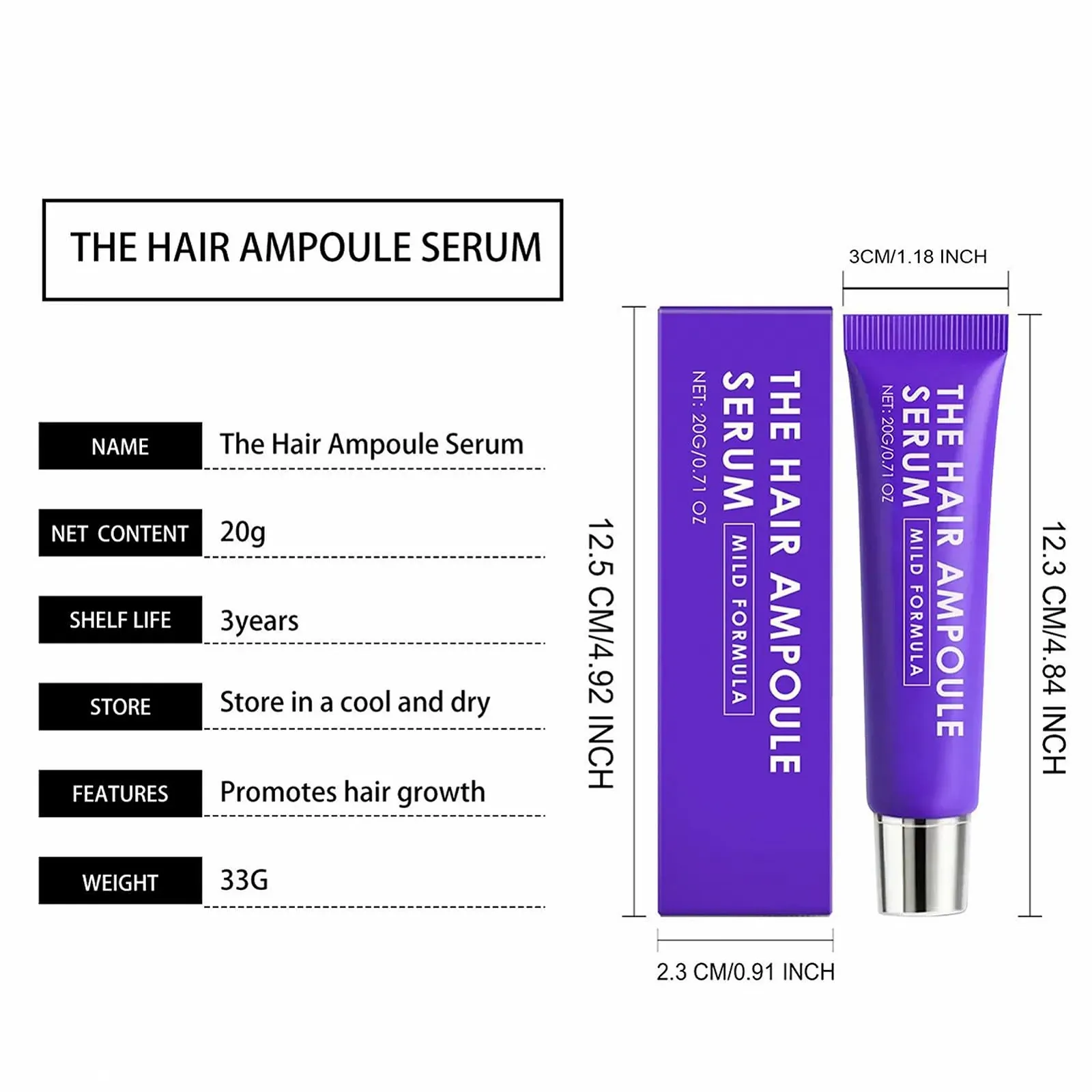 Роликовий засіб для росту волосся Chaies, Натуральна олія для росту волосся для густого волосся 30 мл, фото №6