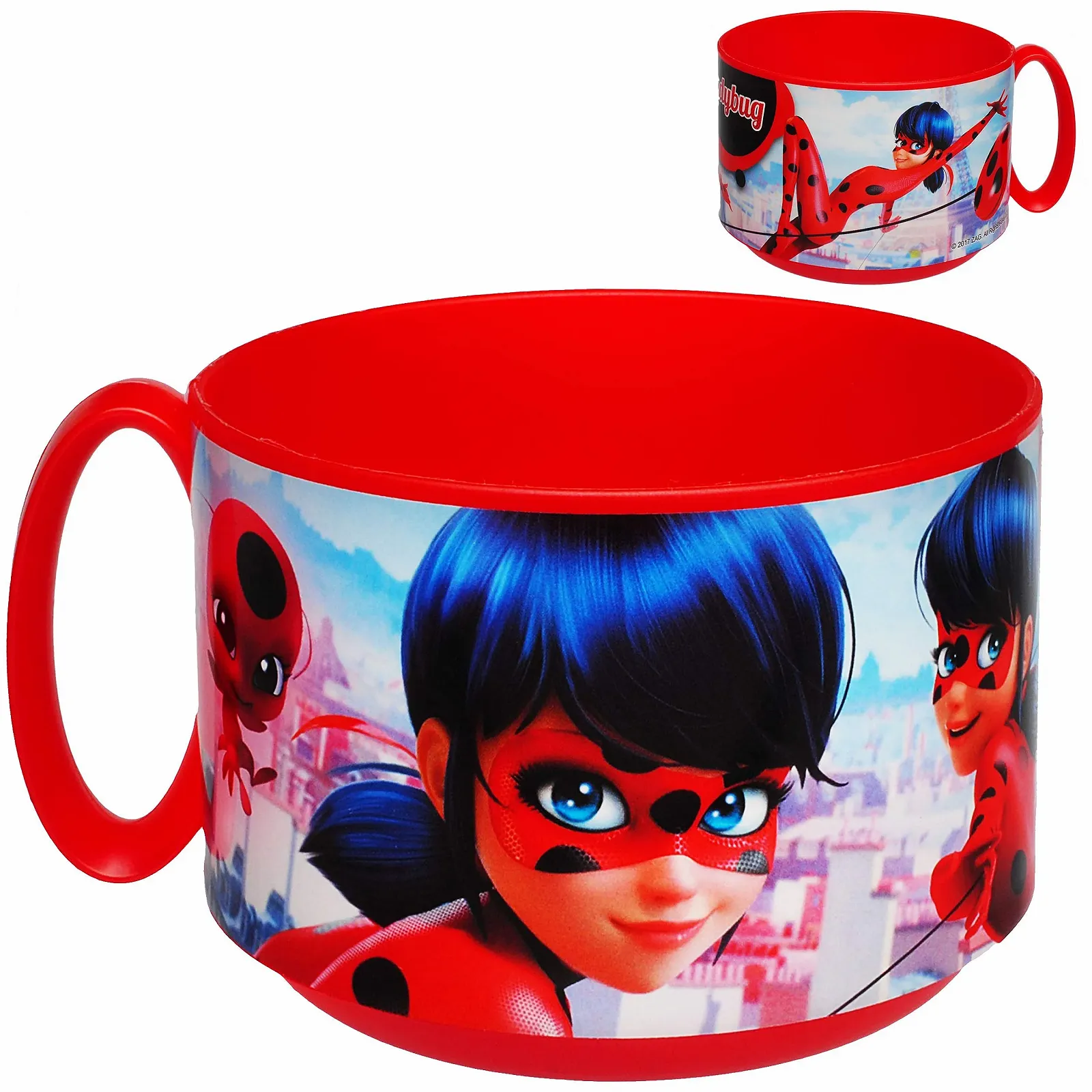 Кружка Miracul Ladybug and Cat Noir XL Большая С Ручкой/Миска для Хлопьев 450 мл Пластик, фото №1