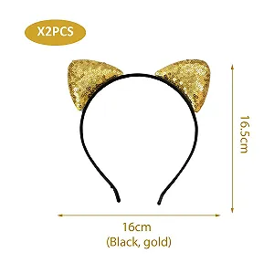 Обруч Вушка кота Блискітки synthetic.ua - Фото 1