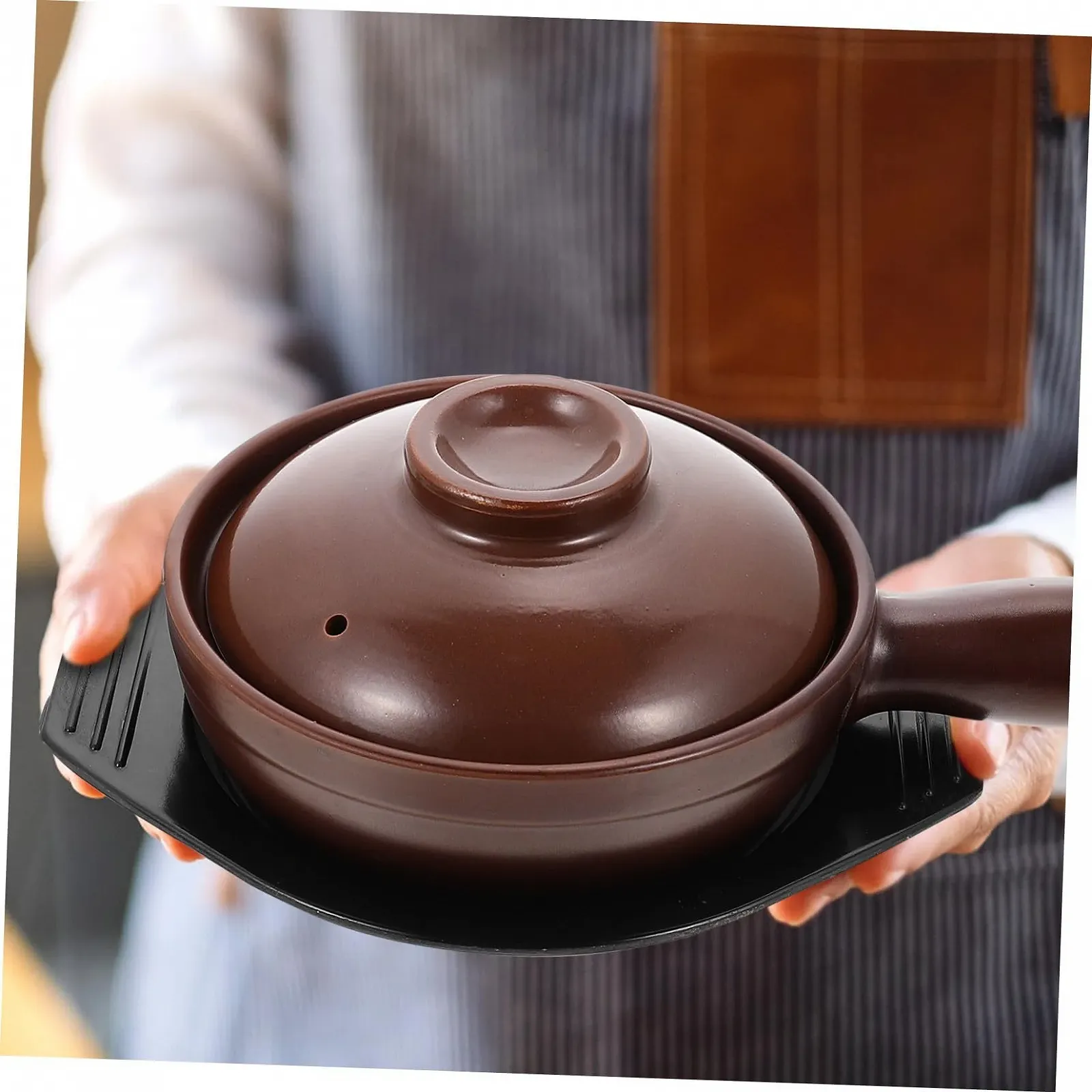 Кастрюля керамическая TOYANDONA Термостойкая С ручками, фото №3